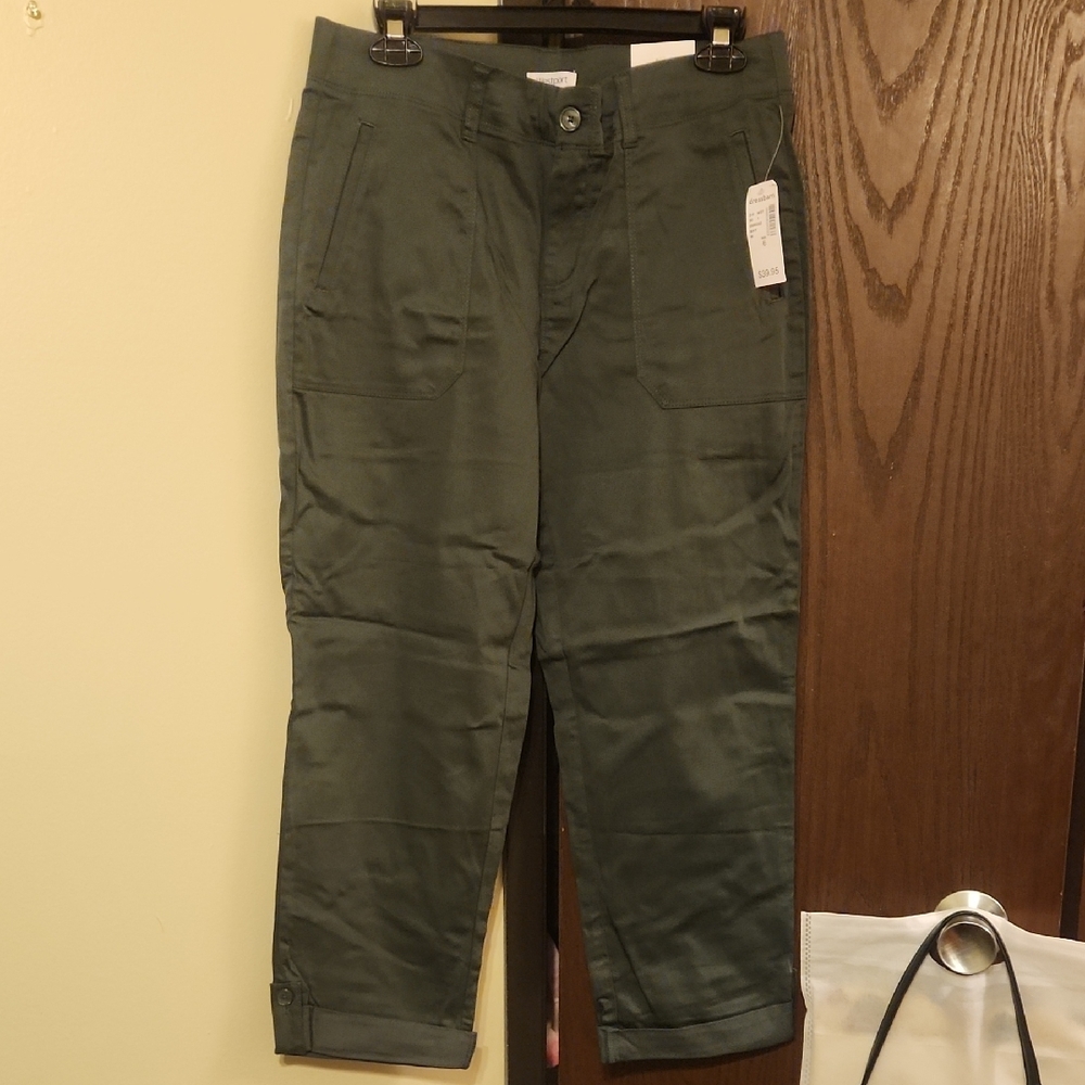 dressbarn Green Cargo Pants with Sturdy Cotton Blend